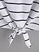 ROMWE Women's Knot Front Long Sleeve Striped Crop Top Tee T-shirt, Blue & White, Large(US8-10)