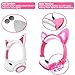 Kids Headphones Glowing Cat Earphones Over/on Ear with LED USB, Rechargeable Wired Foldable Game Headset for Girls Boys Toddlers Phone PC, Learning Education Toys Holiday Christmas Birthday Giftsthumb 3