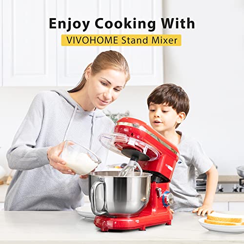 VIVOHOME Stand Mixer, 660W 10 Speed 6 Quart TiltHead Kitchen Electric