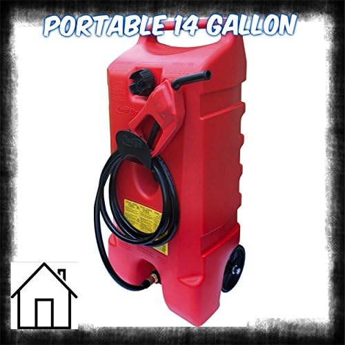 Portable Fuel Gas Tank Storage Shop 14 Gallon Fluid Transfer Pump Gasoline Diesel Kerosene - House Deals@