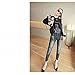 Women's Floral Print Baseball Bomber Jacket Varsity Coat Short Button Closure Outwear Top