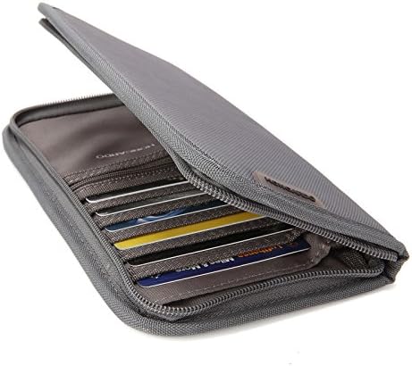 HONCARDO Passport Wallet Passport Holder, Best cover for Your Bank Debit,Id,Atm,Cards,cash, coins, a pen and other documents,Grey