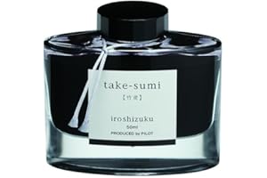 Pilot Iroshizuku Fountain Pen Ink – 50 ml Bottle – Take-sumi (Gray Black) (Japan Import), Black