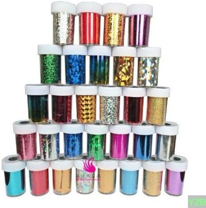 EVERMARKET Fashion 25 colors Nail Art Transfer Foil Nail Sticker Tip Decoration from Y2B
