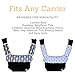 【1 Pack】 Baby Carrier Reversible Teething Drool Pads【Global Certified 100% Organic Cotton】 1 Bib 2 Teething Pads 3-Piece Set，Fit Ergo Babybjorn Infantino Any Baby Carriers，High Absorbent (1 Pack)