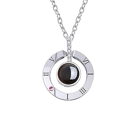 iAmotus Womens Anhänger Halskette, Memory of Love Halskette Verschiedene Sprachen Ich Liebe Dich Halskette Schmuck