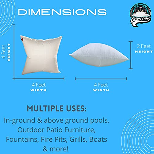 Pool Pillows for Above Ground Pools 4' x 4' Heavy Duty Pool Air