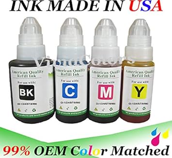 Amazon Com Refill Ink Bottles Compatible For Canon Mega Tank Printers Gi 290 Gi 190 Gi 490 Gi790 Gi 890 Gi 990 Gi290 4 Pack Office Products