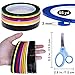 Supla 10 Colors 14 Rolls Whiteboard Tape Art Tapes Artist Tape Marking Grid Tapes Chart Graphic Tape Single-side Adhesive Mara Tape 1/8