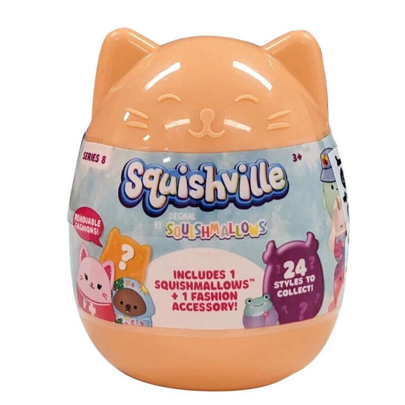 Squishville by Squishmallows Blind Plush Series 8, Official Kellytoy, One Single Mystery Plush!, Great Gift For Kids