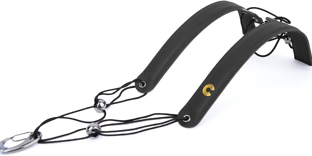 CIELmusic DUAL BUCKLE Adjustable Saxophone Neck Strap, Highly Reduces Neck Pain, Aluminum Dual Frame, Soft Synthetic Leather, for ALTO Saxophone