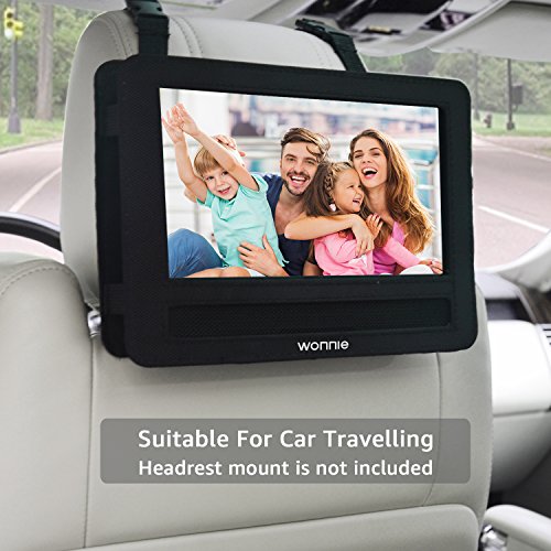 image for WONNIE 12.5 Inch Portable DVD Player for Car, with Rechargeable Batter