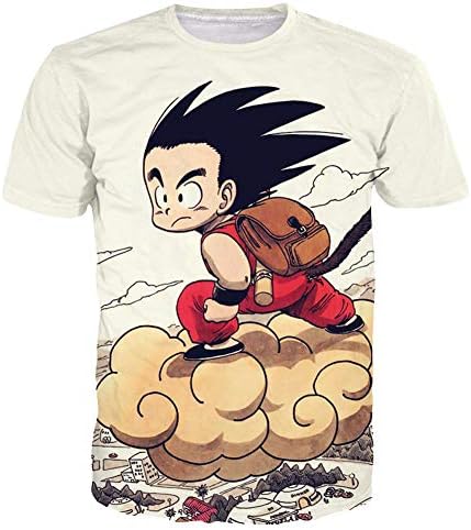 Summer Unisex Dragon Ball Goku Short Sleeve T-Shirts Creative 3D Print Tee