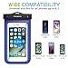 MoKo Waterproof Phone Pouch Holder, Underwater Cellphone Case Dry Bag with Lanyard Armband Compatible with iPhone 14 13 12 11 Pro Max X/Xr/Xs Max/SE 3, Samsung S21/S20/S10/S9, Blue