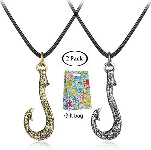 2Pack Moana Maui's Magical Fish Hook Necklace Great Gift