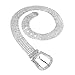 Luxury Sparkling Silver Plated Crystal Rhinestone Belt Woman Waistband