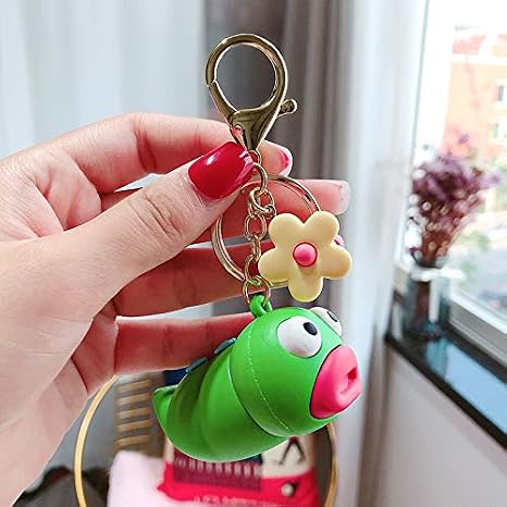 Amazon Co Jp キーホルダー かわいい創造的な動物人形のキーホルダー漫画の大きな口のカエル猿の恐竜車のキーチェーンペンダント Color 3 ホーム キッチン