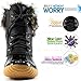 DailyShoes Women's Snow Booties Up Ankle Buckle Duck Padded Mud Rubber Rain Boots