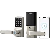 eufy Smart Lock C33, Keypad Door Lock with Handle, Fingerprint Door Knob, Keyless Entry Door Lock for Front Door and Bedrooms