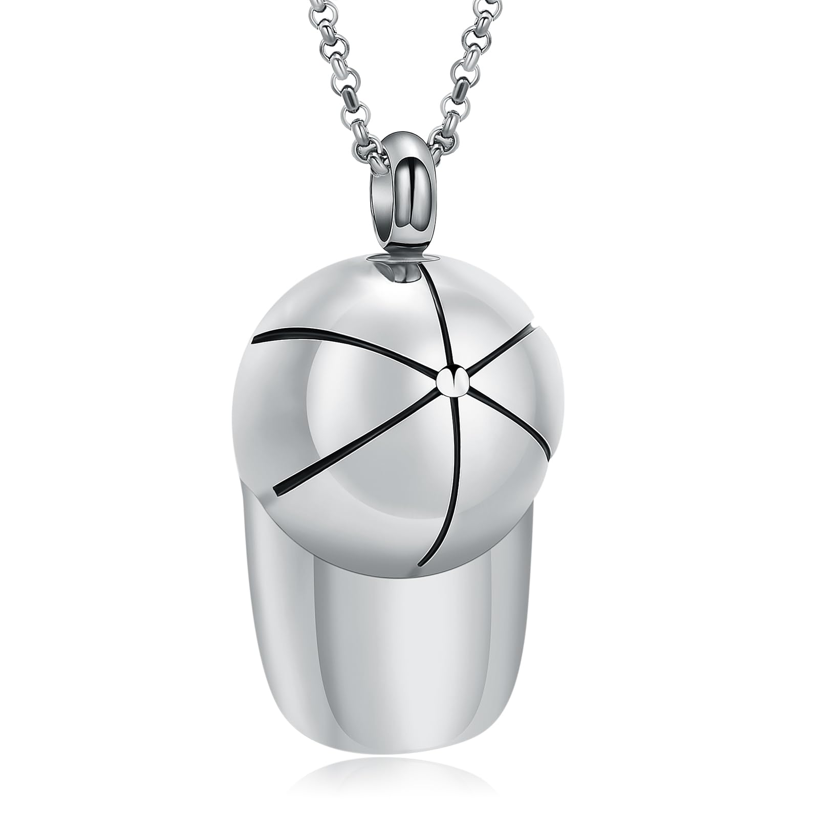 QGJNSGC Hat Cremation Jewellry Baseball Cap Urn Necklace for Ashes for Human Ashes Memorial Urn Necklaces Keepsake Holder