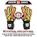 Renegade GK Fury Volt Goalie Gloves with Pro-Tek Finger Spines | 4mm Giga Grip & 4mm Duratek | Neon Yellow, Orange, Black Soccer Goalkeeper Gloves (Size 7, Youth, Flat Gecko Cut, Level 4)