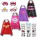 CL Disguise Superhero Costumes and Dress Up for Girls 4 Capes, 4 Masks and 3 Stickers