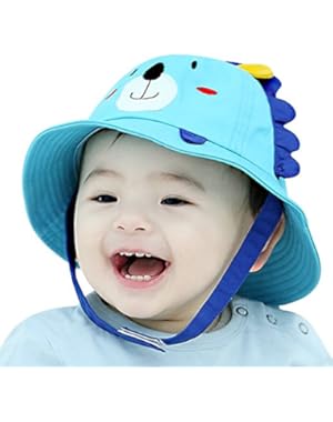 Little Lion Baby Sun Hat Outdoors Hat with Chin Strap, Breathable 50+ UPF - 2018 Best Gift in USA