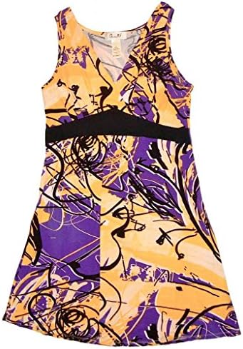Women's Sleeveless Graffiti Paint Splatter Front Overlap Midi Sundress