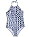 Ekouaer Womens Bathing Suit Halter High Neck Backless One Piece Swimsuit, 5472-blue, Large