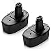 Powerextra 2 Pack Combo 18V XRP 2.0 Amp Hour Pod-style 18-Volt Battery for Dewalt 9096