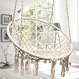 raxter Beige Hammock Chair Macrame Swing with Cotton Rope 120KG Max view 7