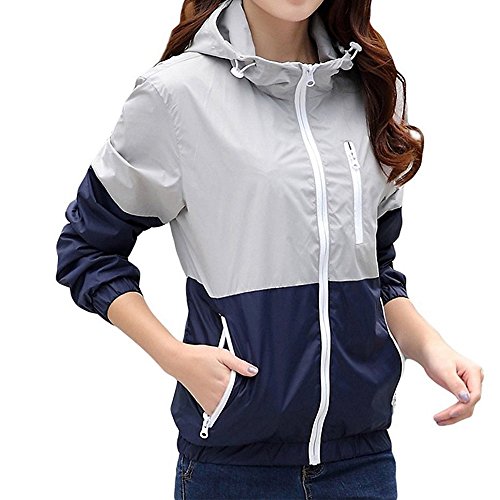 ZCL Women Quick Dry Windbreaker, Autumn Lightweight Hooded Jacket Sun Protection Outerwear