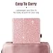 BENTOBEN Fire HD 8 Case(2018/2017/2016 Released,8th/7th/6th Generation),Kickstand Glitter Sparkly Folding Cover with Stylus Holder & Auto Wake/Sleep Protective Case for Amazon Fire HD 8, Rose Gold