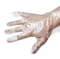 Disposable Gloves- Clear Plastic Large Disposable Cooking, Cleaning, Kitchen Food Handling Gloves, 100 Pieces