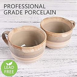 Bosmarlin Large Ceramic Coffee Mug Set of