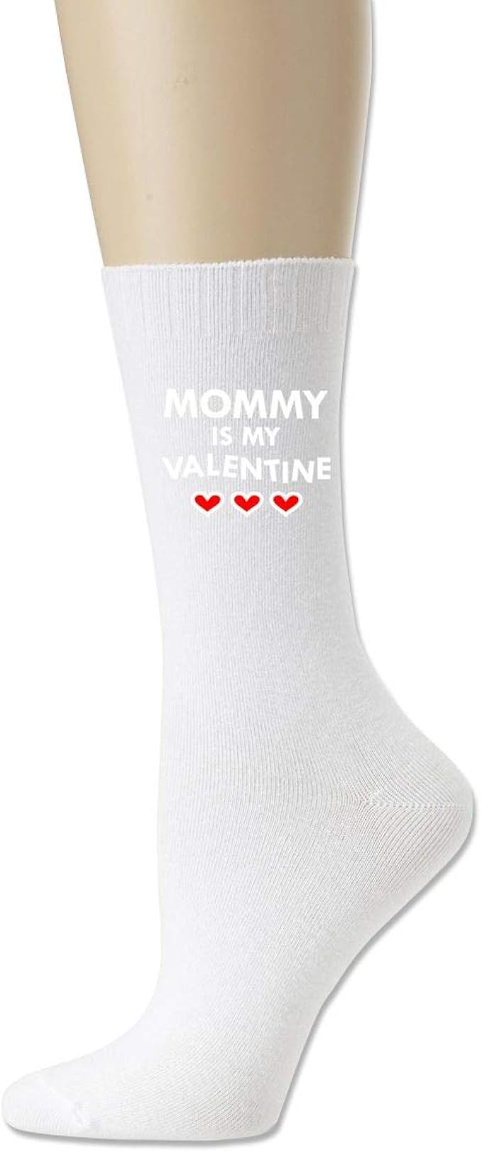 Mommy is My Valentine Cotton Crew Athletic Sock for Men and