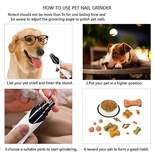 USB Charging Pet Nail Trimmer Clipper Rechargeable Cat Dog Electric Clean Nails Scissors Grinder for Small and Medium Pets - Thumbnail 5
