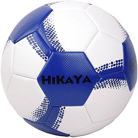 HIKAYA Championship Soccer Ball Official Size 5 PVC with Rubber Synthetic Durable Surface, Soft and Conformtable Touching