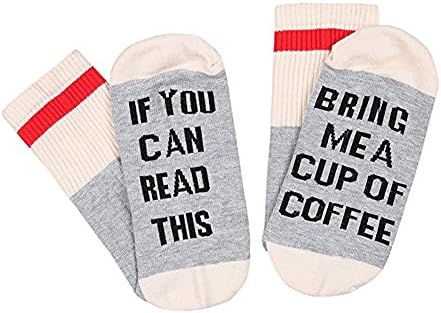Nastafi Comfort Cotton Socks "If you can read this bring me a glass of wine"