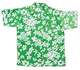 On Shore Men's Tropical Hawaiian White Floral Print Aloha Shirt