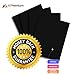 MiPremium PU Heat Transfer Vinyl HTV, Black Iron On Vinyl 12” x 10” (4 x Sheets), for T Shirts Sports Clothing & Other Garments and Fabrics, Easy to Cut Apply & Press Black Vinyl (Black)