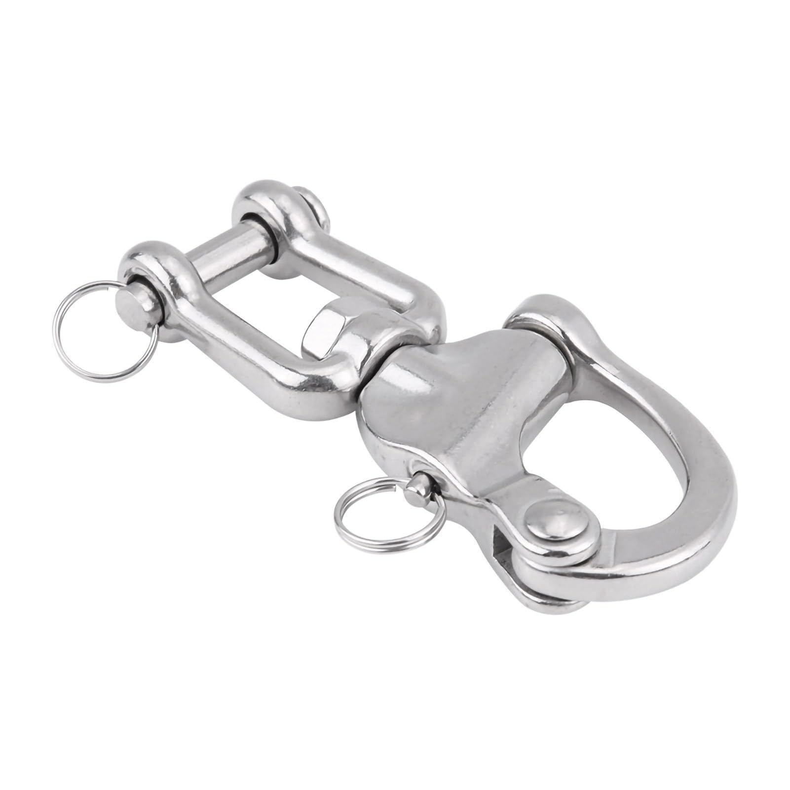 Snap Swivel Shackle, 316 Stainless Steel Swivel Eye Snap Shackle Quick Release Marine Swivel Shackle for Sailboat Spinnaker Halyard(128mm) Boat/Yacht Spare Parts