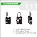 Sureina Combination Lock | Travel Suitcase & Luggage Lock | TSA Approved & Accepted | Set Your Own Combination |3 Digit Combination Padlock | Small, Portable & Resettable |Best Choice For Safe Travel