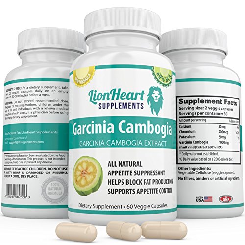 LionHeart Supplements Garcinia Cambogia Extract with Ebook - 60 Veggie Capsules