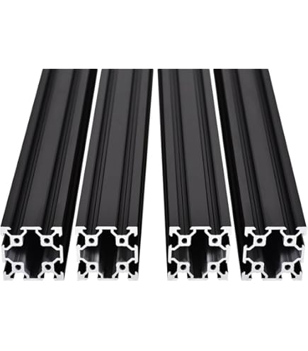 iMetrx 8 stuks 4040 3-weg hoekkubus 4040 extrusie hardware T-sleuf V-sleuf accessoires met schroeven en moeren voor 40x40 aluminium extrusie connector 3D-printer accessoires zwart