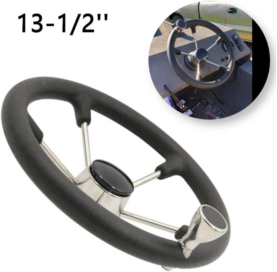 Universal Replacement 5 Spokes 3/4'' Shaft 13.5 Inches Black Foam