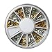 120Pcs Gold Silver Metal Nail Art Tips Fashion Metallic Studs Stickers