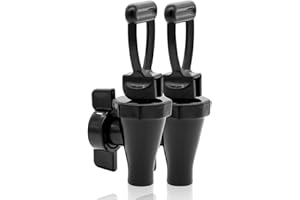 LERGNA 03260.0002 Replacement Faucet Kit for Tea Dispenser, Spigot Replacement for Tea Urn, Tea Spout/Nozzle with Wing Nut and C-Ring, 2 Packs, Black