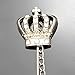 RechicGu Silver Men Crown Tiara Cross Crystal Chain Lapel Stick Pin Tie Hat Scarf Brooch Badge for Tie Hat Scarf