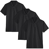 3 Pack Boys Youth Kids Polo Shirt Mesh Athletic Quick Dry Short Sleeve Golf Shirt Moisture Wicking Active Tops(Age 5-16)